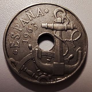 F22 Moneda 50 centimos Estado Español 1963 64 EBC