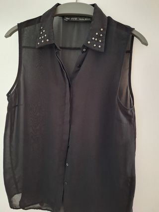 Blusa transparente Zara