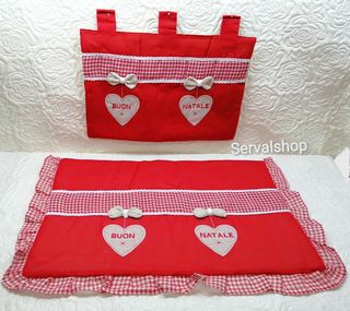 Set Copriforno + Coprifornelli Natalizi Cucina