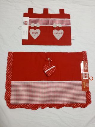 Set Copriforno + Coprifornelli Natalizi Cucina