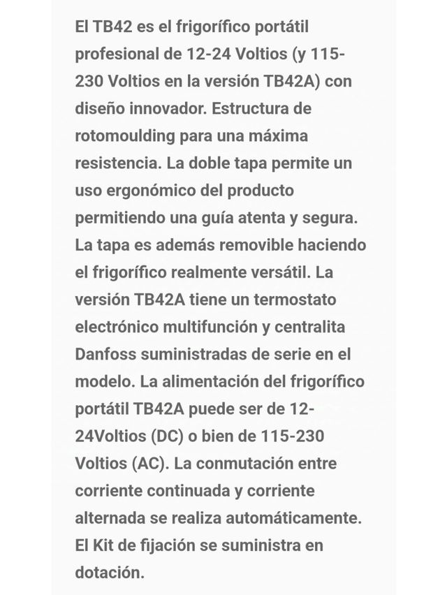 Nevera 12v 4x4/Camper.