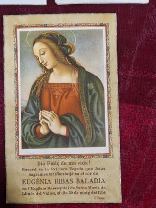 Lote recuerdo primera comunión  años 50