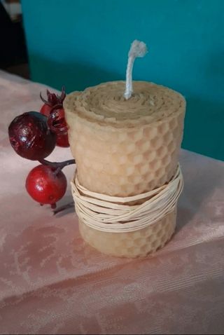 Candela di cera d'ape