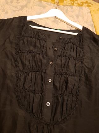 Bluson camisa negro manga larga
