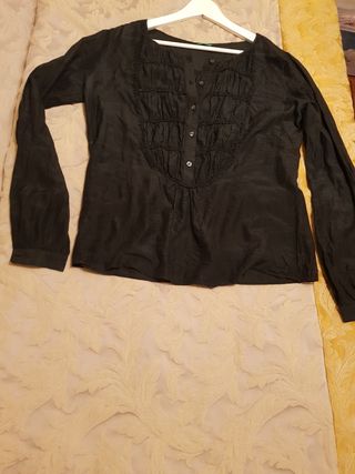 Bluson camisa negro manga larga