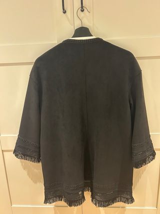 Chaqueta ante negro Zara talla S