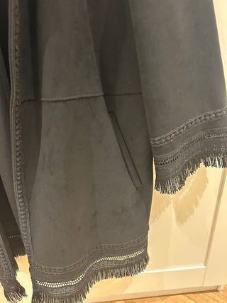 Chaqueta ante negro Zara talla S