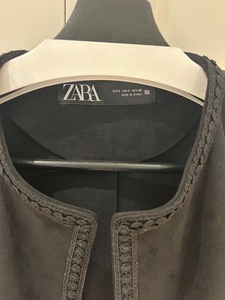 Chaqueta ante negro Zara talla S