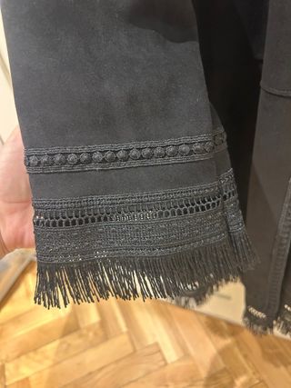 Chaqueta ante negro Zara talla S