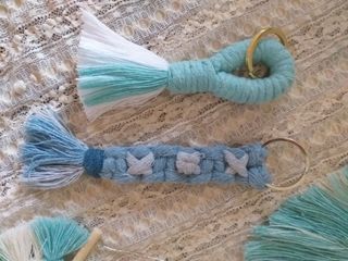 Macramè arazzo mini Boho  Portachiavi macramé 