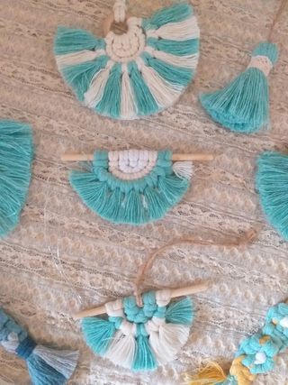 Macramè arazzo mini Boho  Portachiavi macramé 