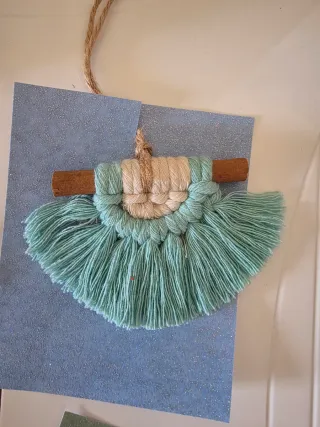 Set 8 Macramè arazzo mini Boho  Portachiavi macram