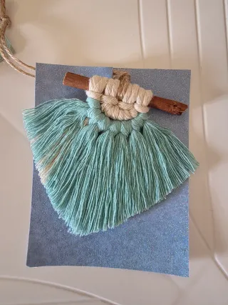 Set 8 Macramè arazzo mini Boho  Portachiavi macram