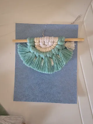 Set 8 Macramè arazzo mini Boho  Portachiavi macram