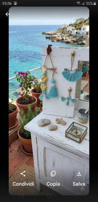 Set Macramè arazzo mini Boho Portachiavi macrame