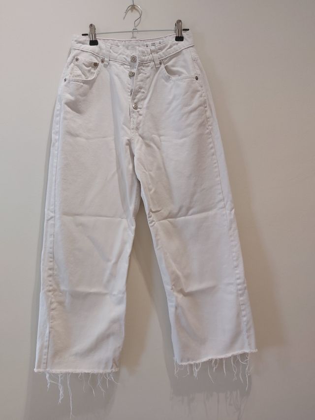 Pantalón culotte blanco