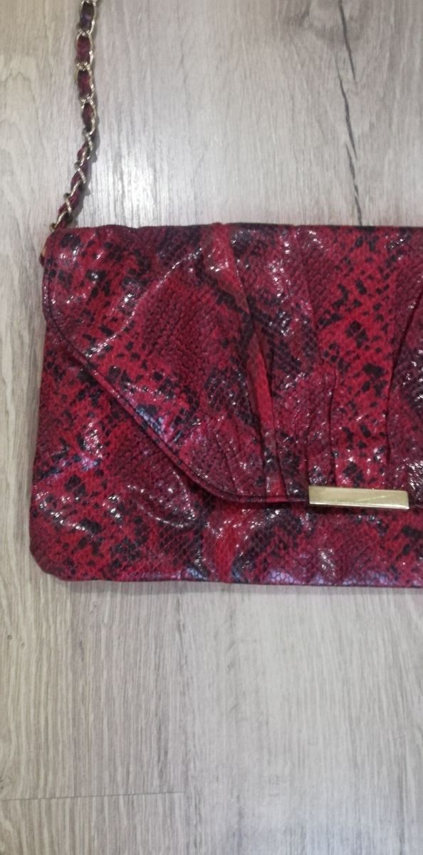 bolso Rojo cadena joya