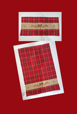 1 Asciugamano Tartan Cucina Natalizi Idea Regalo