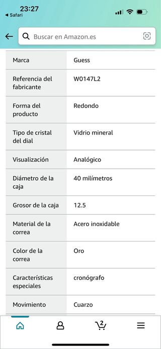 GUESS- reloj ejecutivo mujer