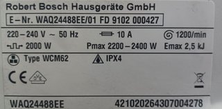 Piezas Lavadora BOSCH Advantixx 7