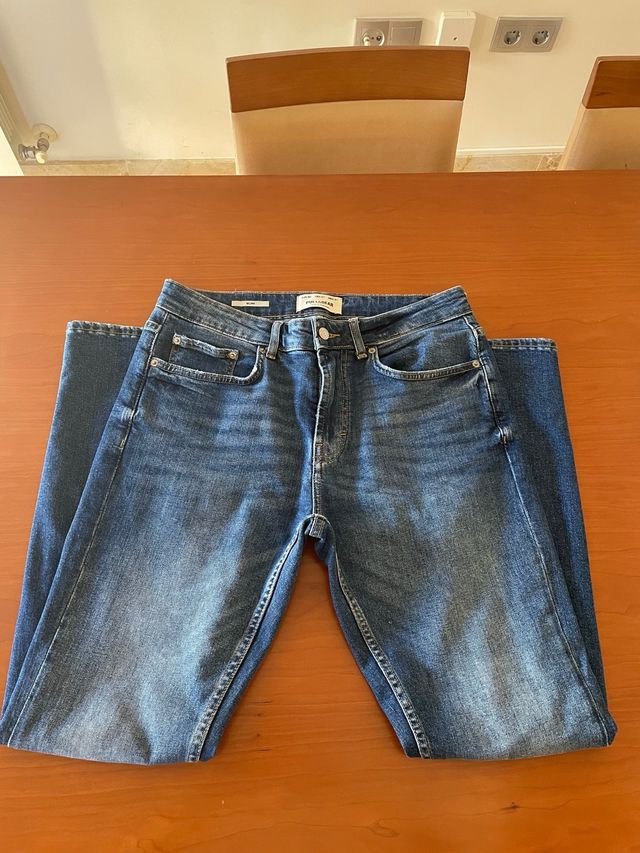 Pantalon vaquero mango azul