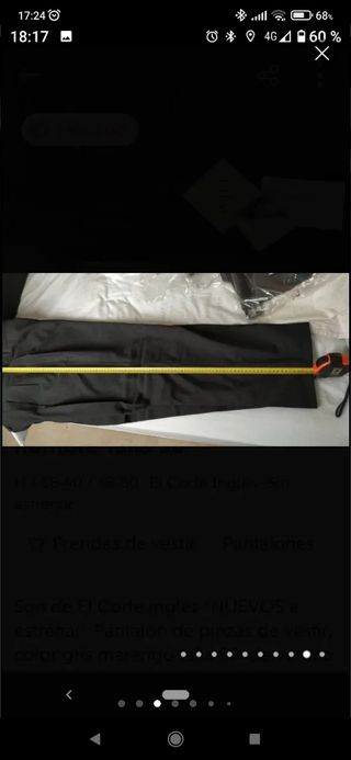 pantalón pinza gris Marengo T50/largo 74