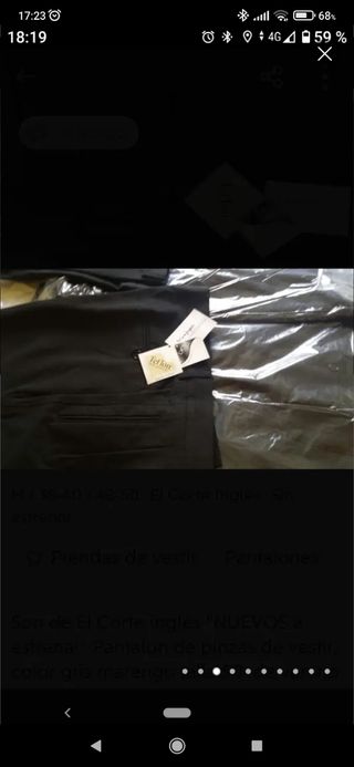 pantalón pinza gris Marengo T50/largo 74