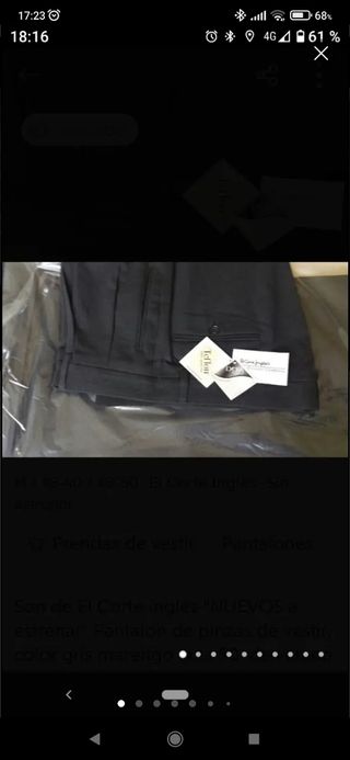 pantalón pinza gris Marengo T50/largo 74