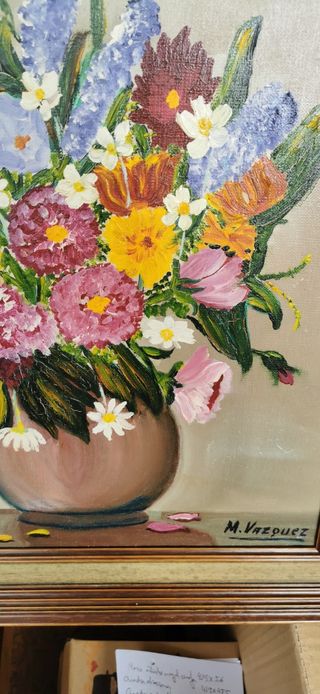 Cuadro jarrón de flores.