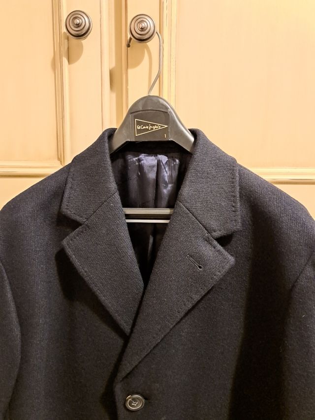 Abrigo de paño azul marino Emidio Tucci