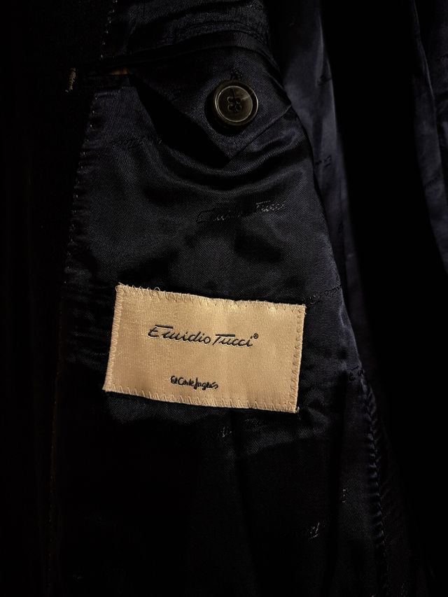 Abrigo de paño azul marino Emidio Tucci