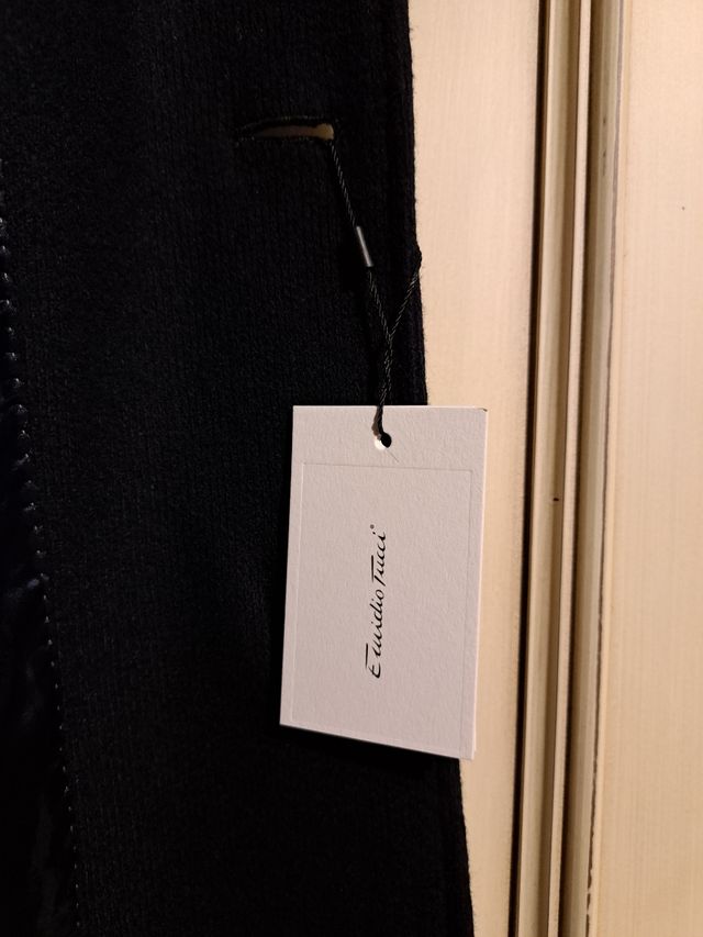 Abrigo de paño azul marino Emidio Tucci