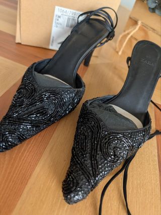 *Zapatos Tacon Joya T.36*