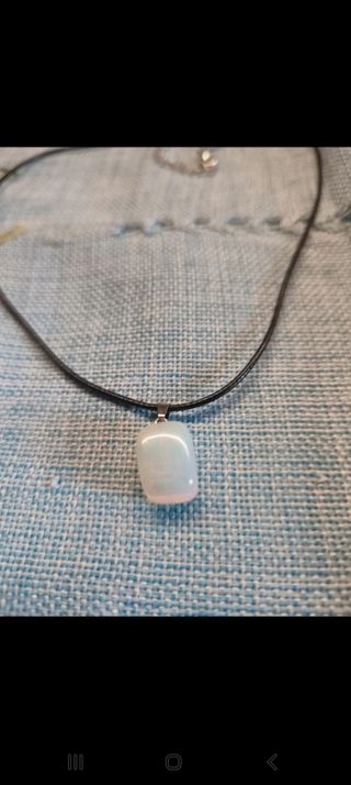Collana pietra opalite naturale quadrata