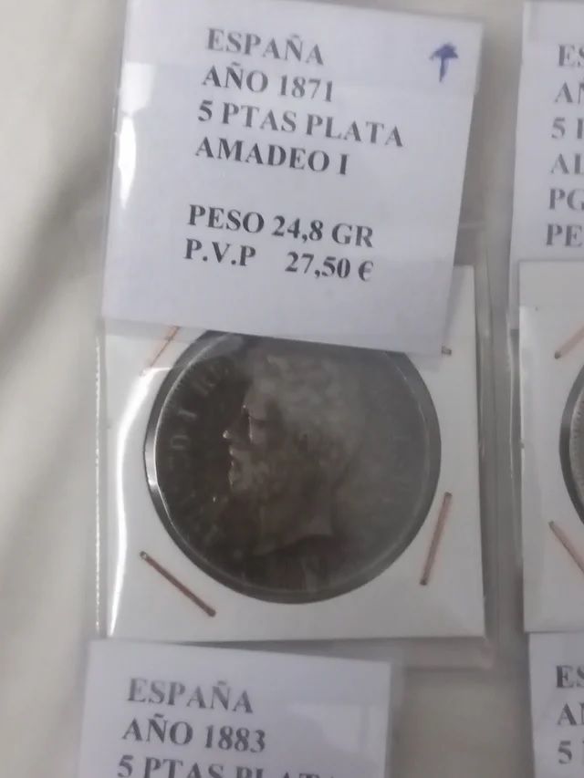 🥈 11x Duros de Plata 5 Pesetas de España