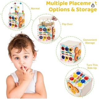 Cubo Actividades Bebe, Juguetes Montessori 7 en 1,