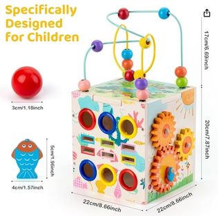 Cubo Actividades Bebe, Juguetes Montessori 7 en 1,