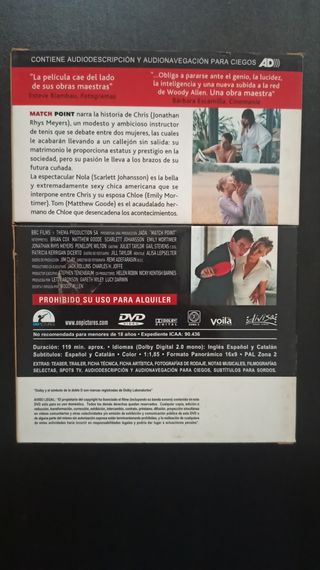 DVD Match Point de Woody Allen
