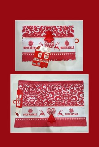 Set Coprifornelli + Runner Natalizi Cucina