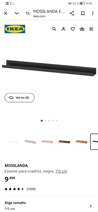 Estante para cuadros ikea, 115 cmm