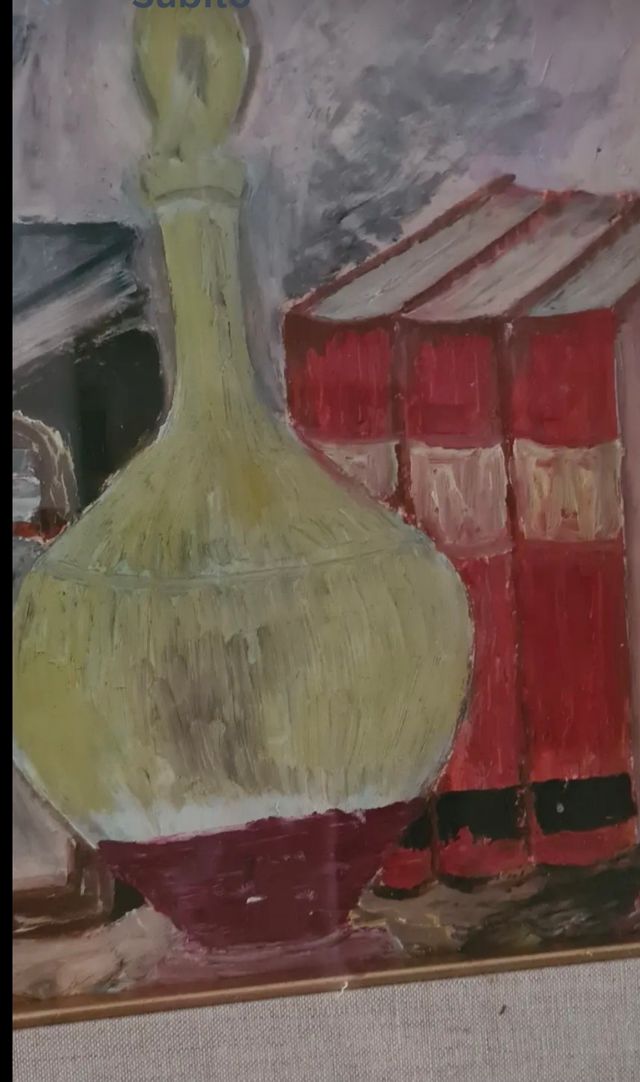 Quadro  olio su compensato anni 50