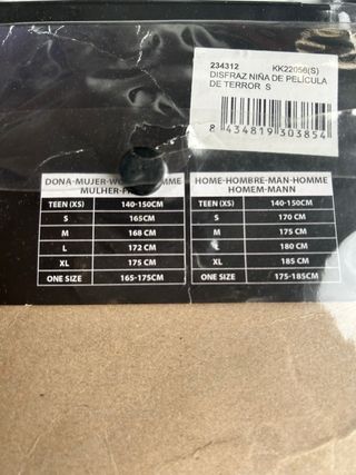 Disfraz niña exorcista Talla S (165cm)