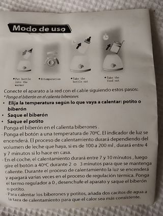 Calienta biberones 