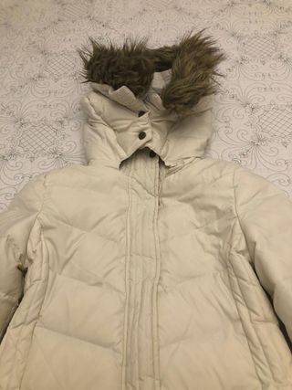 Abrigo plumas blanco