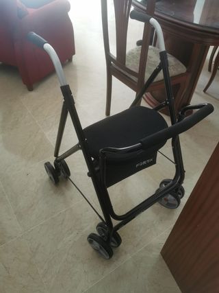 Andador de adulto con 4 ruedas,freno y asiento