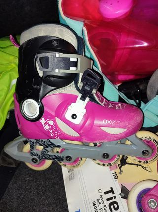 Patines en linea infantiles  y protecciones