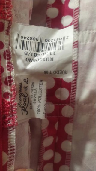 Traje sevillana niña talla 6-7