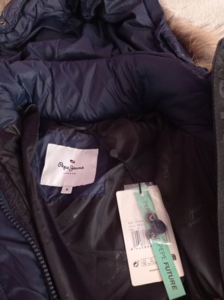Abrigo/Parka Pepe Jeans con capucha azul Mujer M