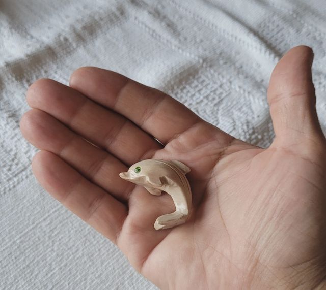 Soprammobile delfino marmo