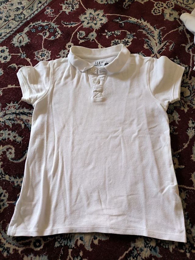 Polo blanco manga corta de uniforme